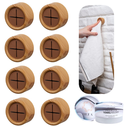 HEFA Towel Hooks, Towel Holder, Dish Towel Holder, Kitchen Organization, Kitchen Towel Hook, Kitchen Towel Holder, Hand Towel Holder, Kitchen Gadgets, Kitchen Essentials, Bathroom Accessories, 4 Pack