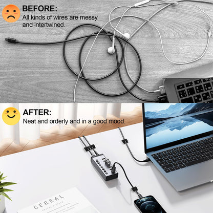 Romeda 100 Pieces Adhesive Cable Clips, Upgrade Wall Clamp Cord Clips Wire Clips for Cords, Charging Cable Management, Clips Wire Holder Wire Management for Ethernet Cables, Under The Table, Cars