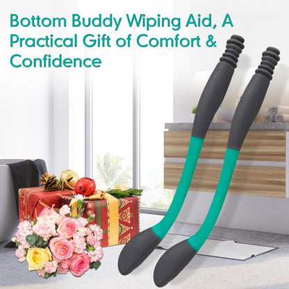 Butt Wiper Tool, 15.7" Long Reach Bottom Buddy Wiping Aid, Toilet Aid for Disabled, Overweight, Limited Mobility, and Those Recovering from Back Surgery, Enables Independence and Dignity