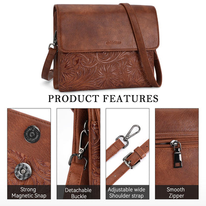 MEITRUE Small Crossbody Bags for Women, Vegan Leather Cell Phone Purse with Adjustable Strap