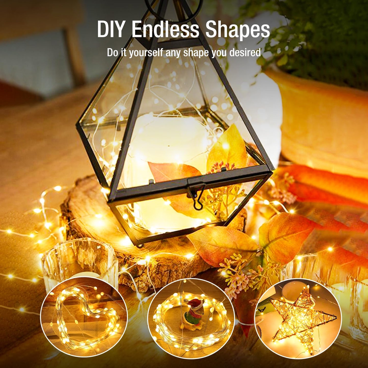 Fairdeer 20 Pack Fairy Lights Battery Operated - 7ft 20 Led Twinkle Lights 3 Modes, Bulk Mini String Lights Waterproof for Mason Jars Vases DIY Party Wedding Mothers Day Decoration-Warm White