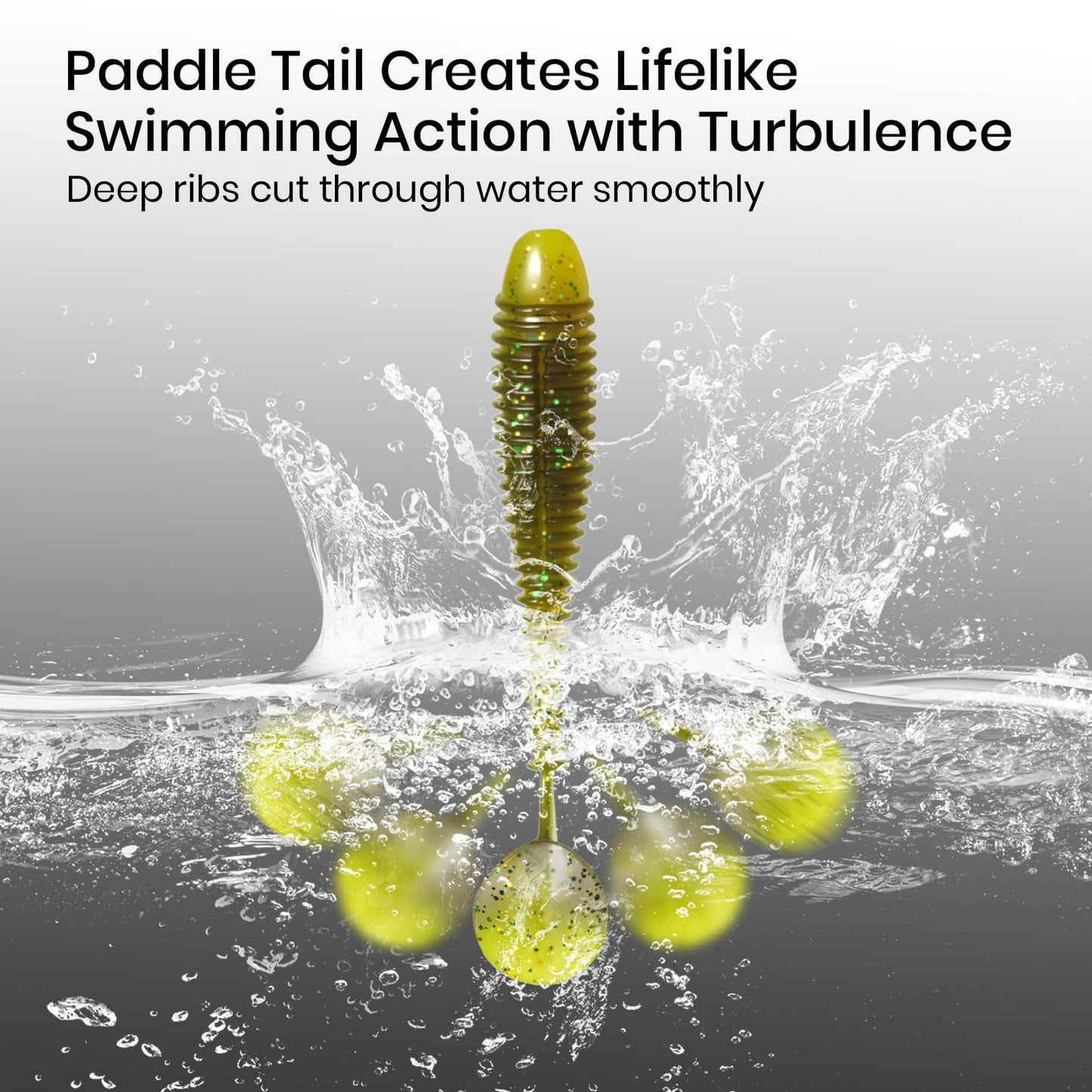 Pristis 35 pcs Paddle Tail Swimbaits, 3 inchs Fishing Soft Lures for Bass Crappie Walleye Trout, Durable Plastic Sinking Bait Swimmer Kit for Saltwater Freshwater Texas Carolina Fitness Rig, Bluegill