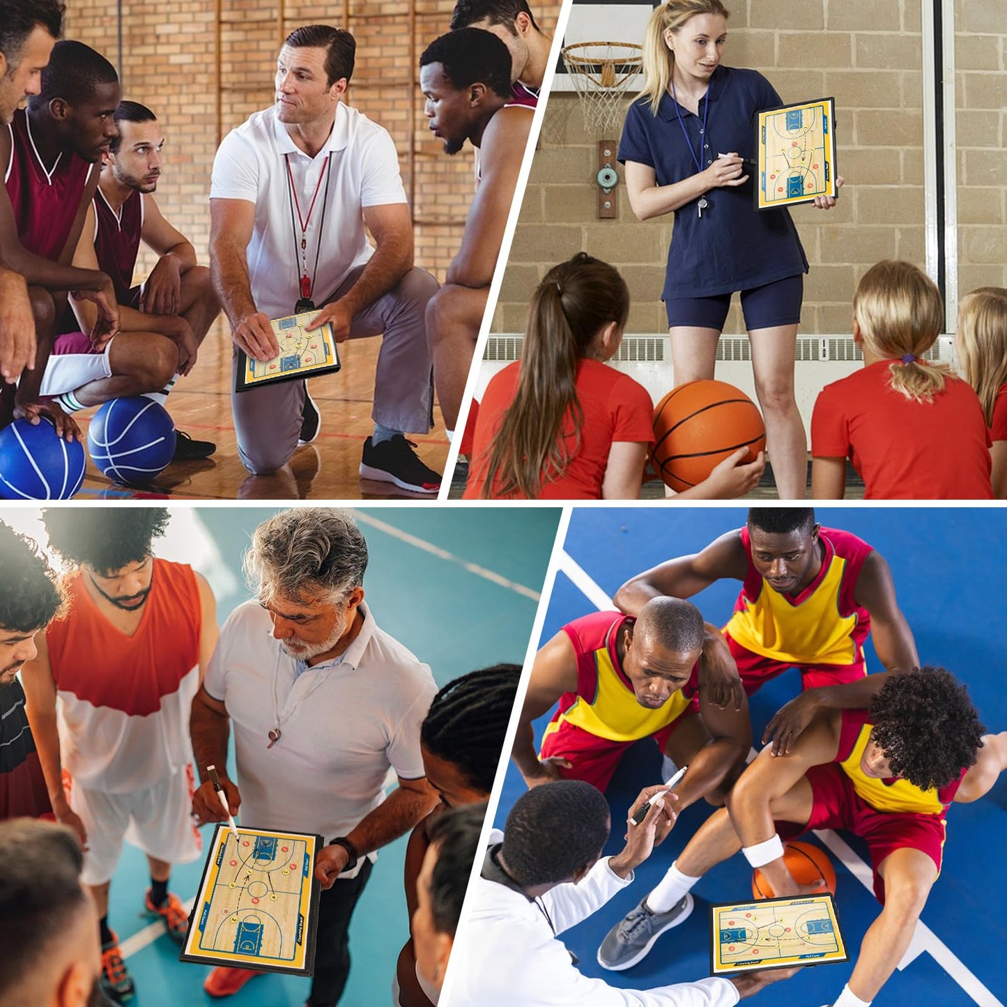 Keweis Basketball Coaching Board Coaches Clipboard Tactical Magnetic Board Kit with Dry Erase, Marker Pen and Zipper Bag (Basketball Board) (Basketball Coaching Board) (Basketball Coaching Board)