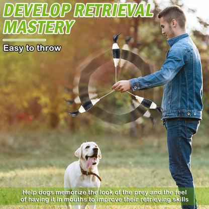 Archerest Dead Black and White Duck Dummy Bumper Toys for Waterfowl Hunting Retriever Dog Training, Floating Bird Dummy Trainer Outdoor Soft Durable Realistic Fowl