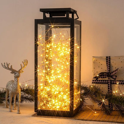 100Ft Warm White Plug in Fairy Lights 300 LED Waterproof Twinkle Copper Wire String Lights with Remote for Christmas Tree Bedroom Porch Patio Garden Wedding Party