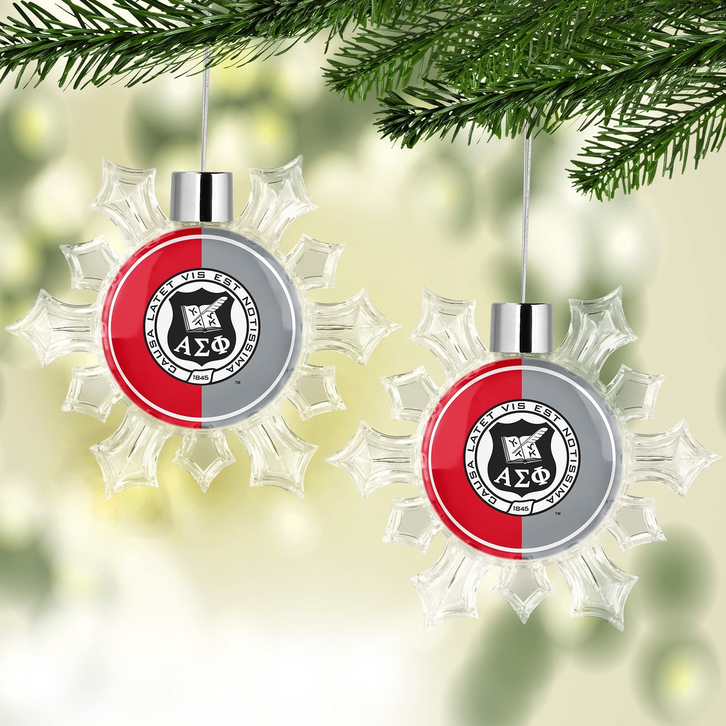 Alpha Sigma Phi Snowflake Christmas Tree Ornament Decoration for Tree Party Home Holiday Decor