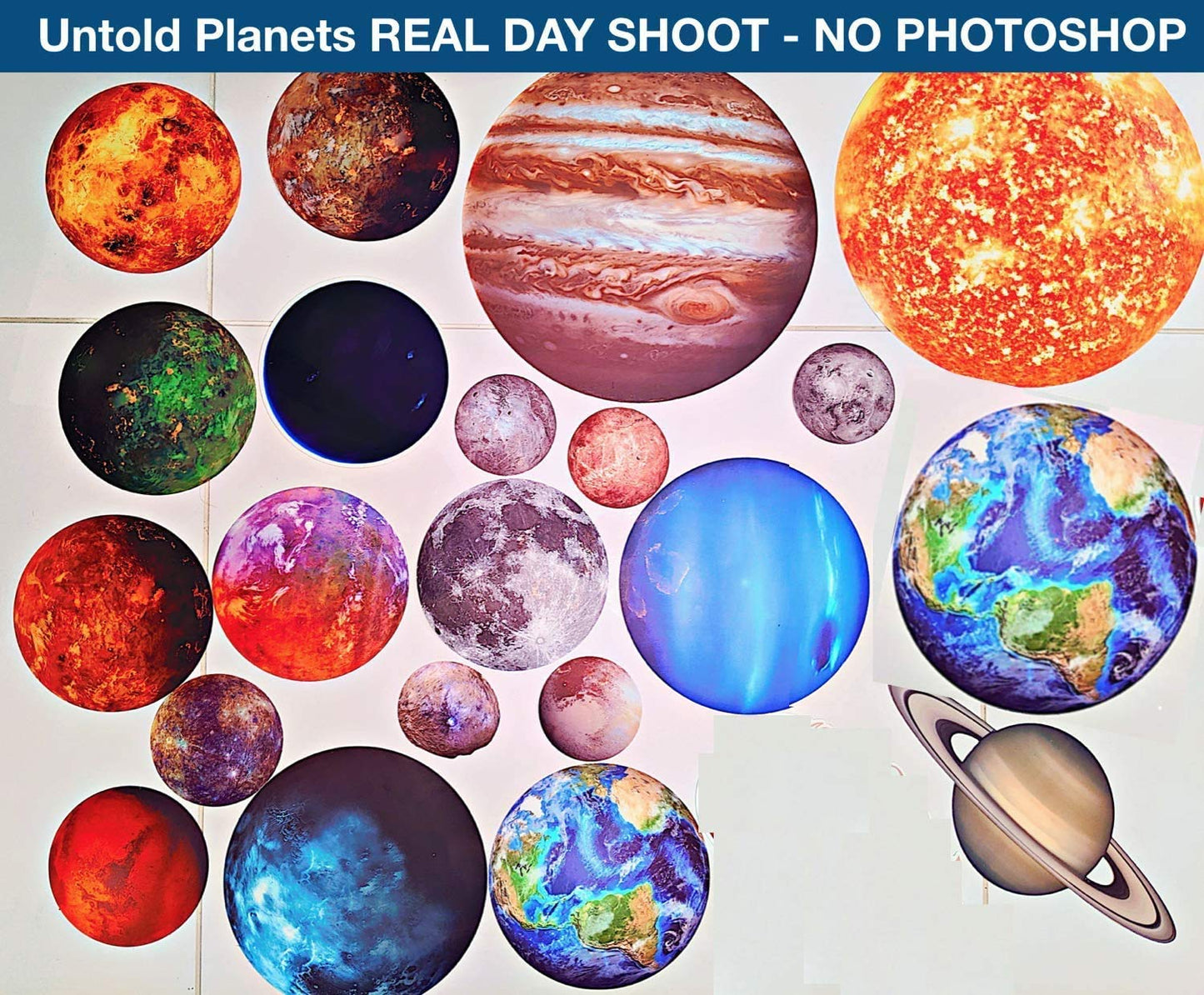 UNTOLD PLANETS 195+PCS Glow in The Dark Planets for Ceiling Decorations, Star Stickers Sun, Moon Pluto Wall Stickers for Kids, Boys Room Decor, Wall Decals Christmas Gift