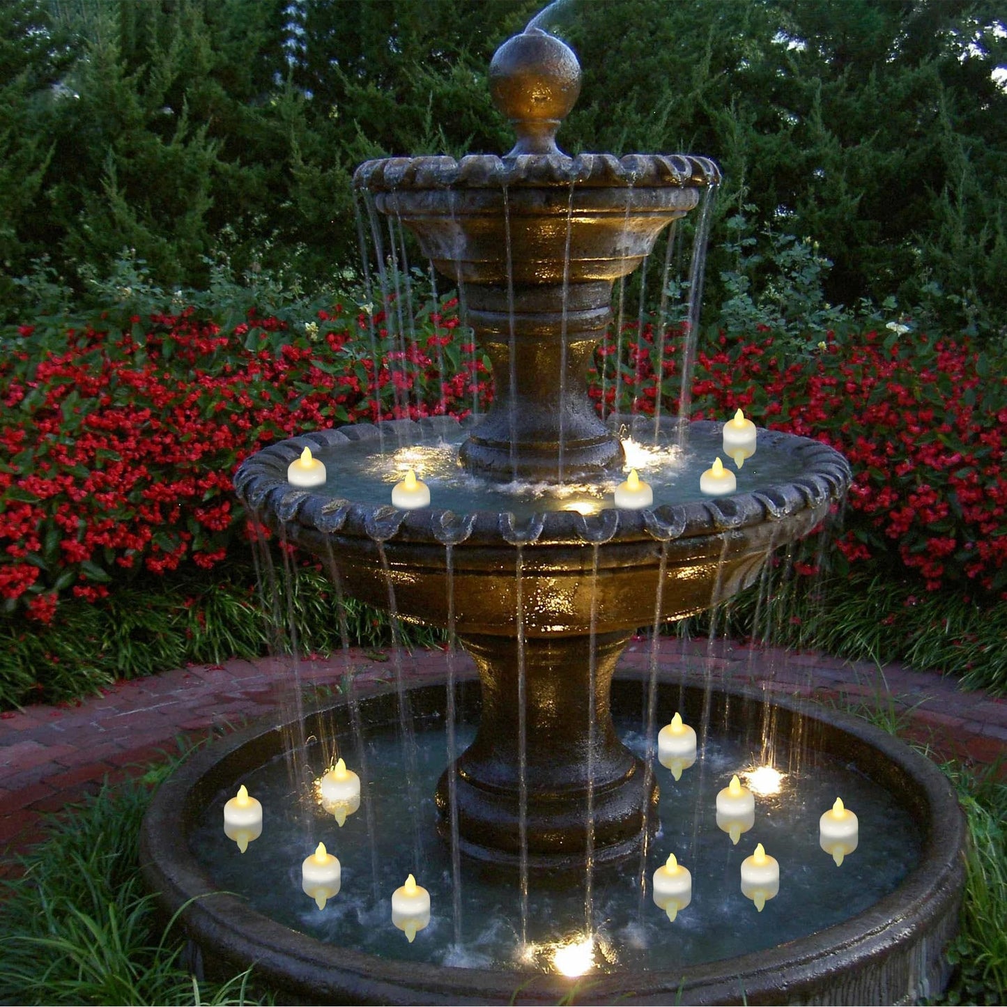 Yakpo 72 Pack Flameless Flickering Floating Tea Lights, Warm White Battery Operated Outdoor Waterproof Candles, LED Votive Tealight Candles Bulk for Wedding Centerpiece Vase Pond Halloween Decorations