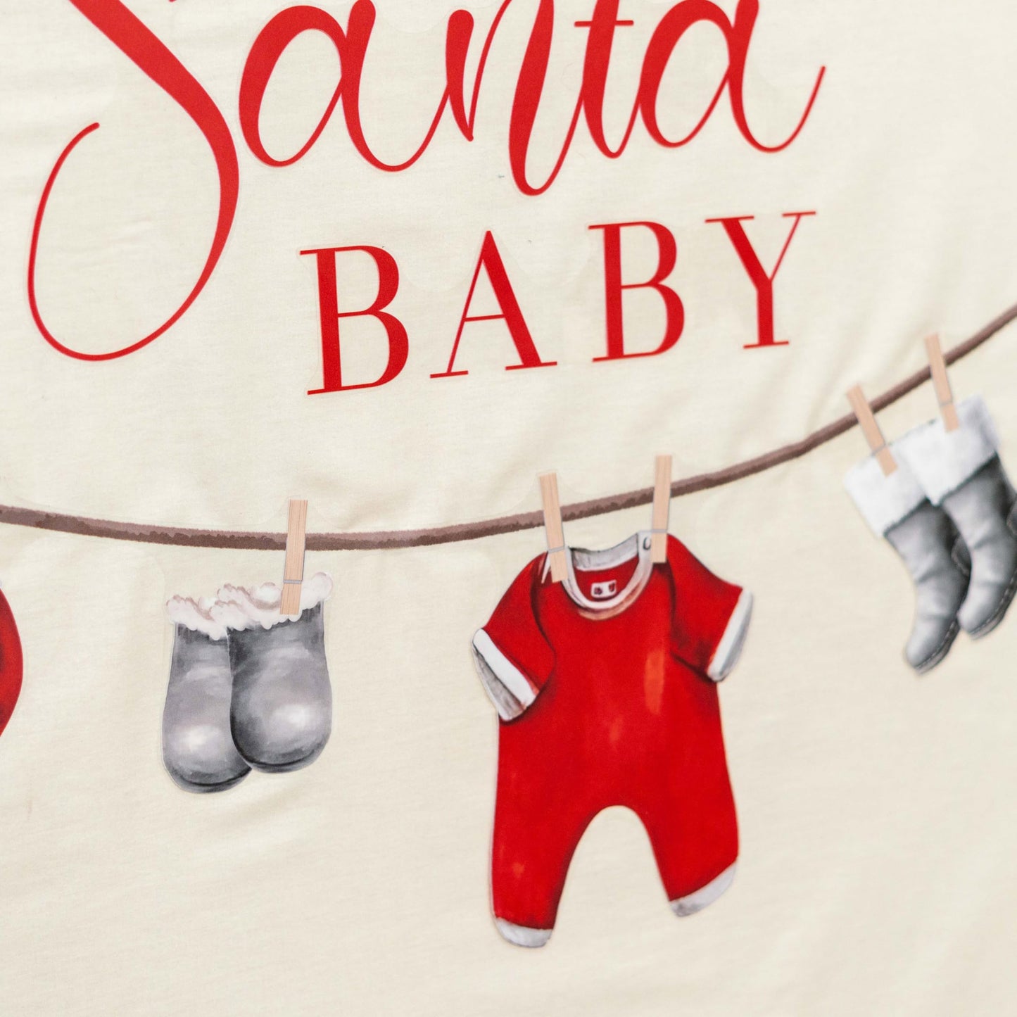 UDOTE Christmas Baby Shower Backdrop -Santa Baby Christmas Photography Background for Kids Newborn Winter Xmas Baby Shower Party (Chrismas wall Decal)