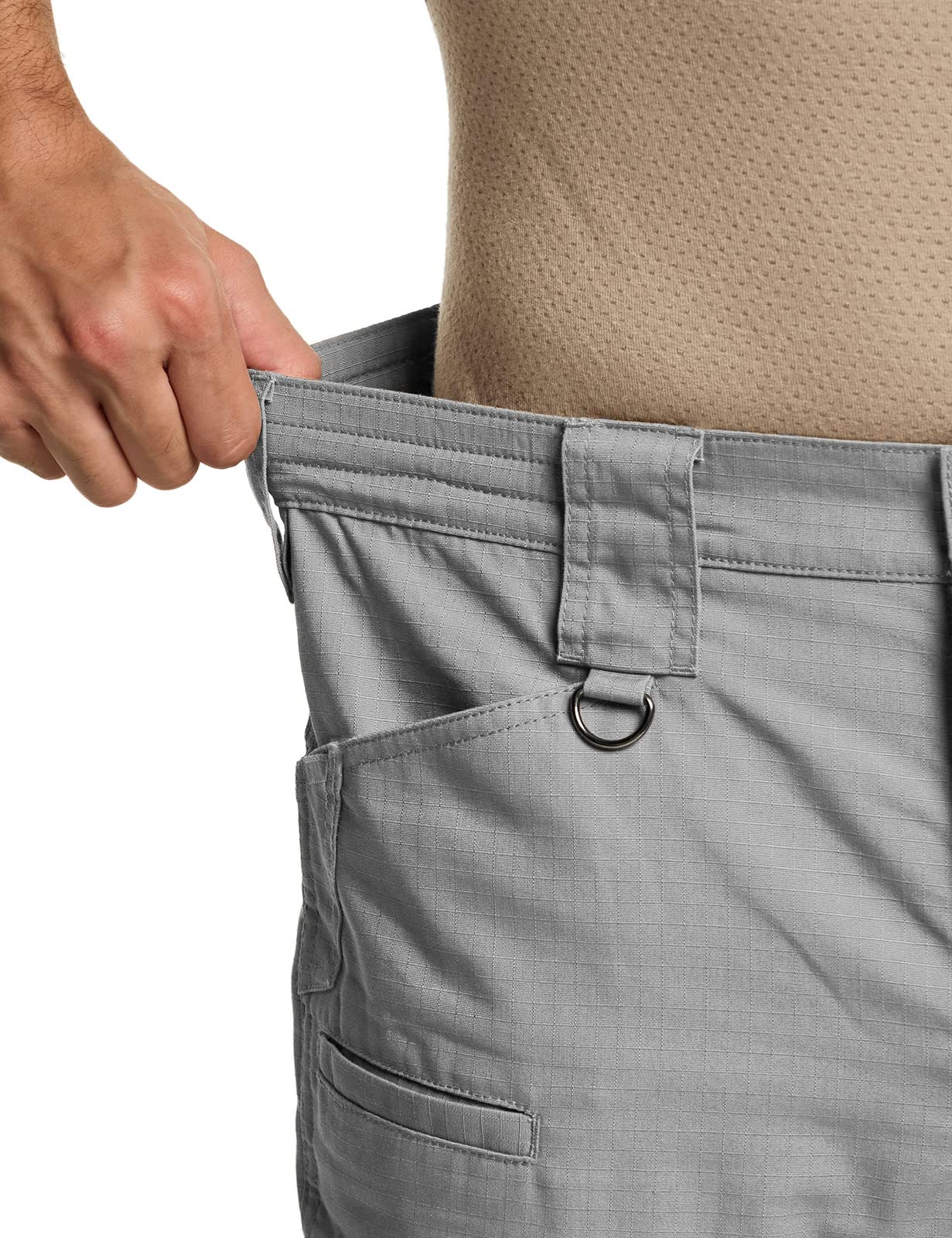 CQR Men's Tactical Pants, Water Resistant Ripstop Cargo Pants, Lightweight EDC Work Hiking Pants, Outdoor Apparel, Duratex Mag Pocket Stone, 30W x 30L