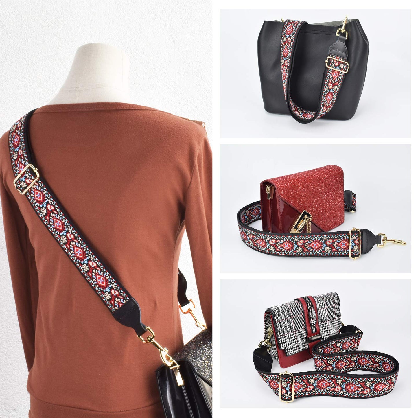 CLOUDMUSIC Handbag Strap Replacement Crossbody Strap Purse Strap For Women Girls (03 Style)