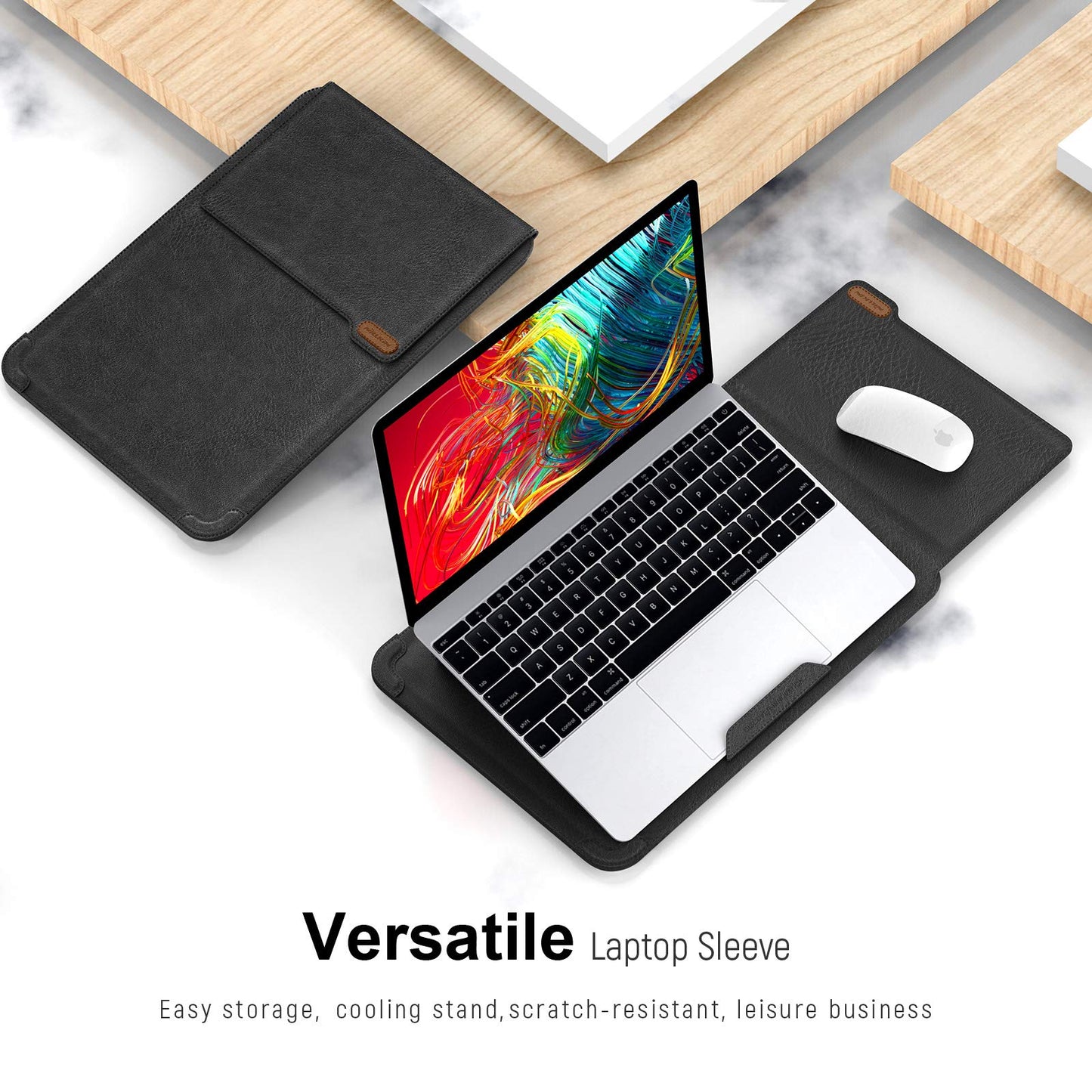 Nillkin Laptop Sleeve PU Leather for Razer 15" 15.6 Inch Acer Aspire 5, for HP Notebook 2020 Dell 15.6 Asus VivoBook 15 for Lenovo Samsung Laptop Chromebook, Notebook Bag Case Snag-Free Velcro…