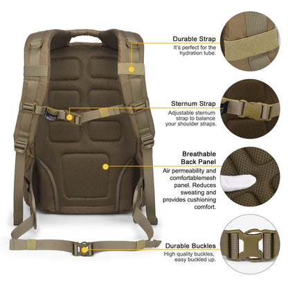Mardingtop Military Tactical Backpack for Men 40L Molle Rucksack Assault Pack EDC Daypack for Hiking,Travel,Camping, Hunting