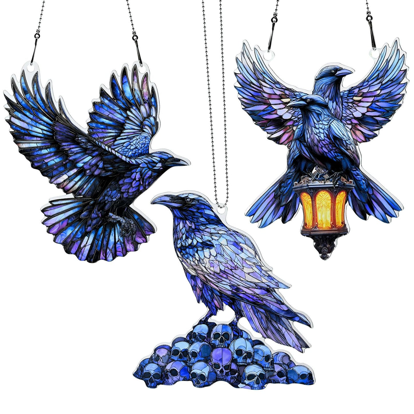 Halloween Ornament Acrylic Suncatcher Window Hanging Wall Decor for Indoor Outdoor Doors Home