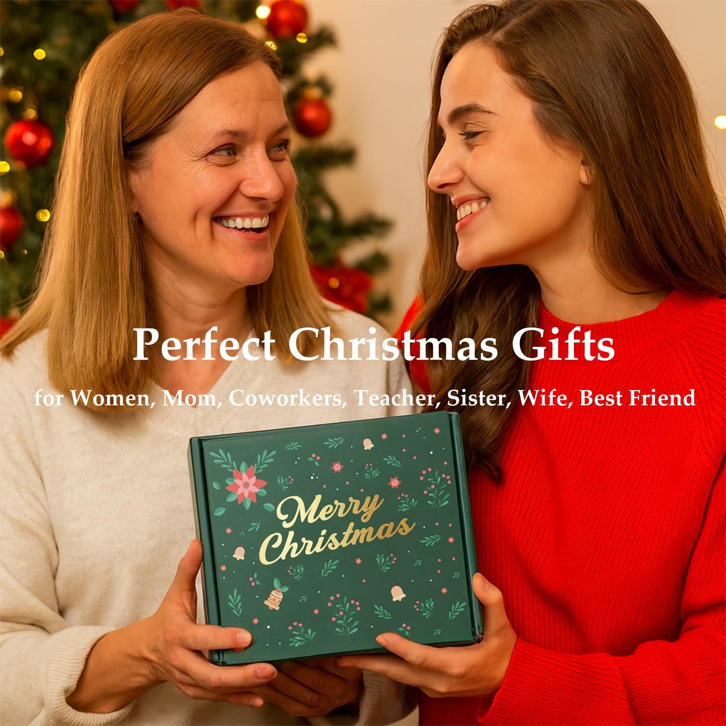 Christmas Gifts for Women 2026 Secret Santa Gifts for Women, Unique Christmas Gift Basket, Xmas Gift Set for Mom, Coworkers, Teacher, Sister, Wife, Best Friend Box White Elephant Christmas Tumbler