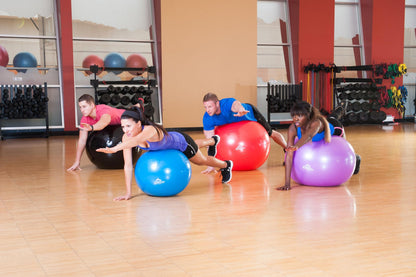 Black Mountain Products Static Strength Exercise Stability Ball with Pump, 2000 lb/75cm, Blue