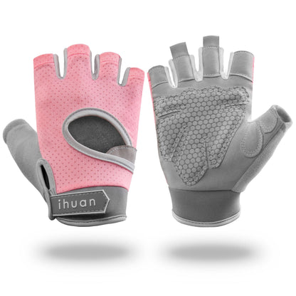 ihuan New Breathable Workout Gloves for Women & Men - No More Sweaty & Full Palm Protection Gym Exercise, Cycling， Fitness, Weightlifting, Pull-ups, Deadlifting, Rowing