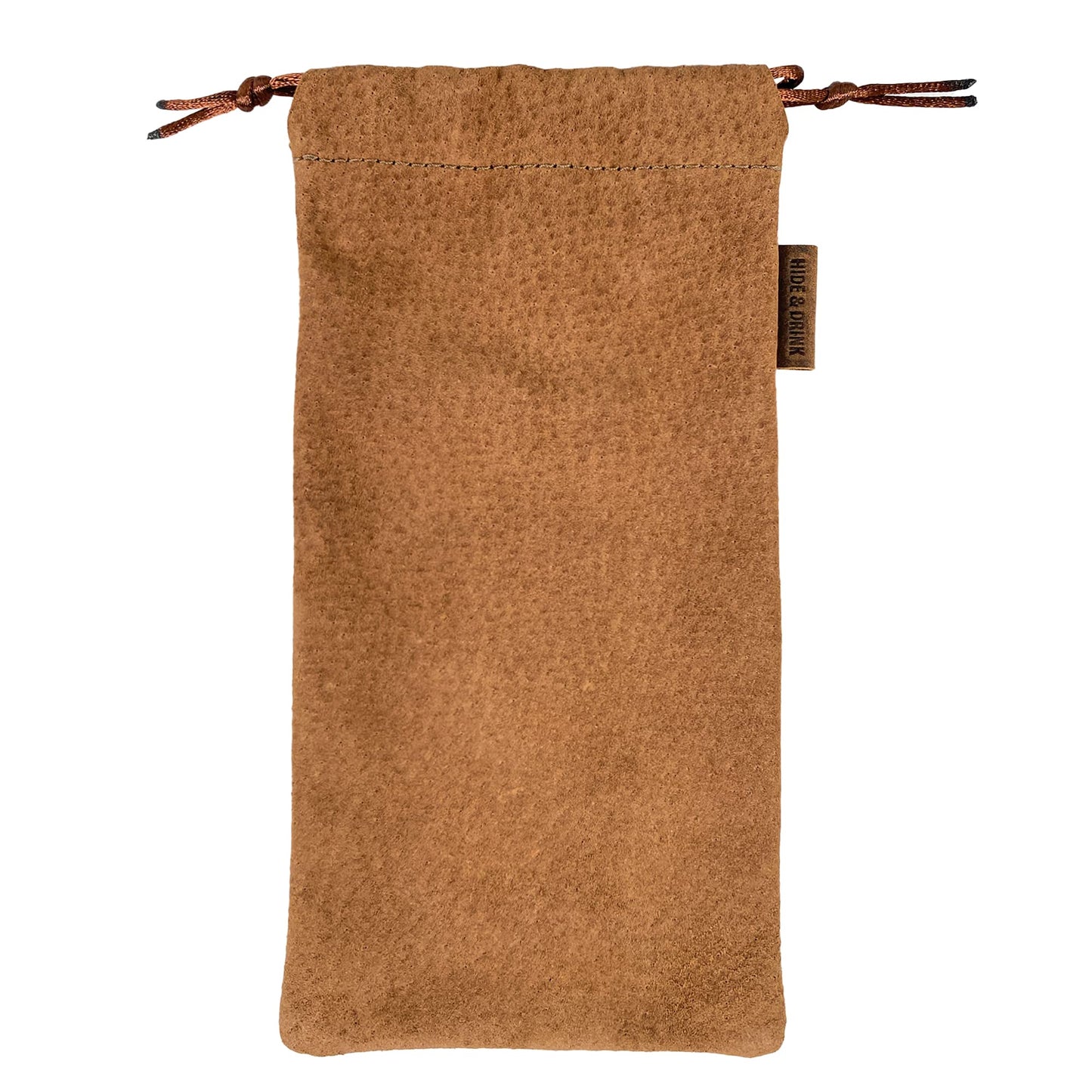 Hide & Drink, Drawstring Bag for Tobacco Pipe Handmade from Sheepskin, Multipurpose Storage for Travel (Cinnamon)