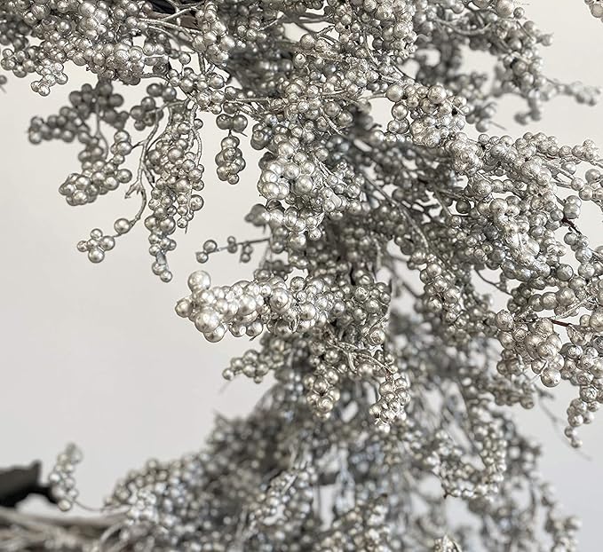Winter Front Door Wreath 26 Inch Winter Silver Berry Wreath