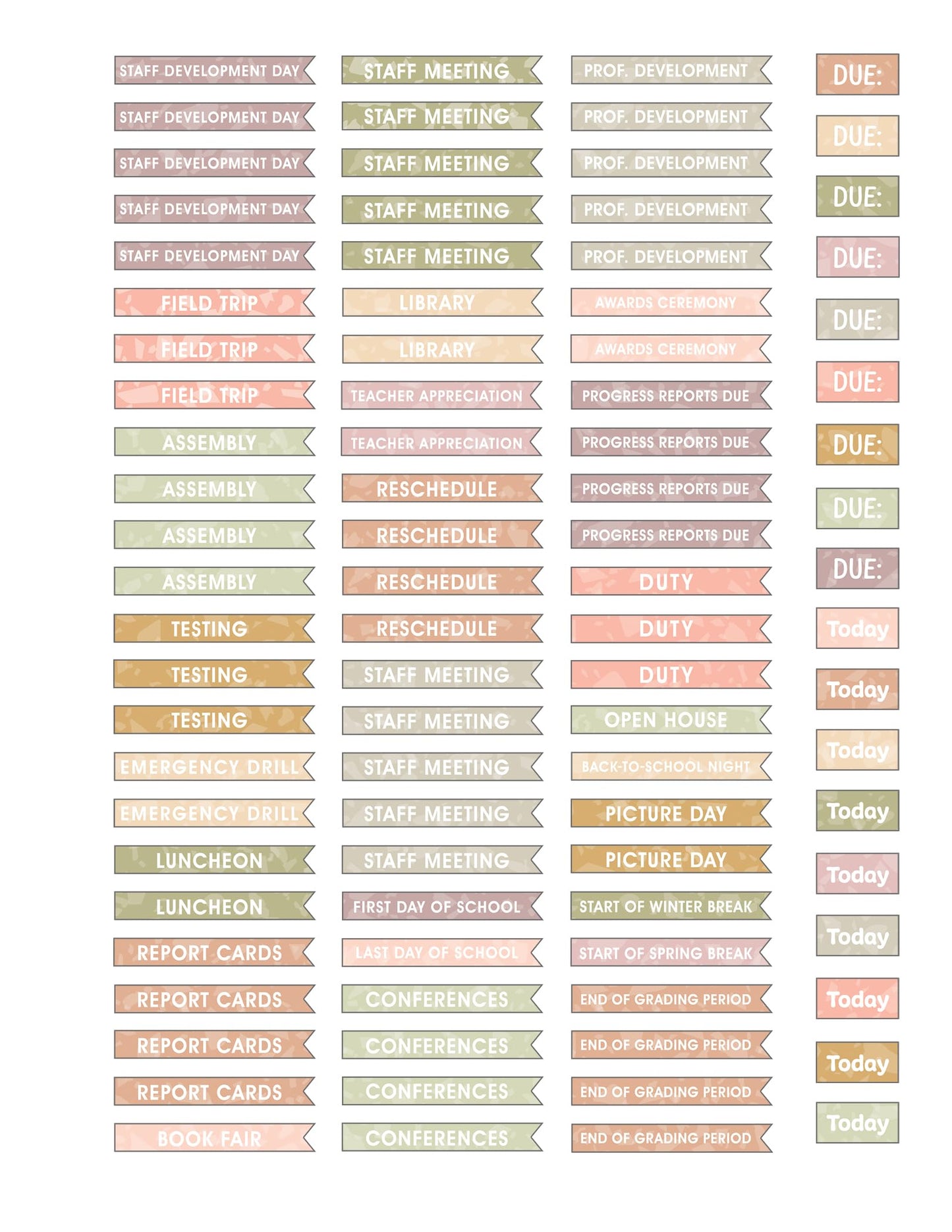 Teacher Created Resources Terrazzo Tones Teacher Planner (TCR7230)