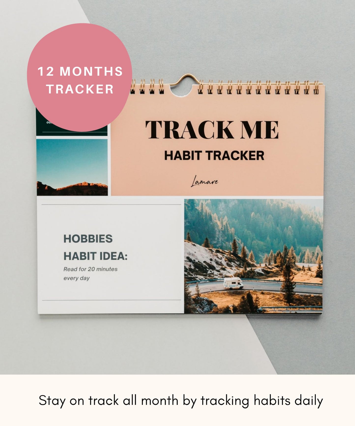 Lamare 2026 Habit Tracker Calendar – Premium Daily Habit Tracker Journal and Goal Board, Workout Motivation & Productivity Tool