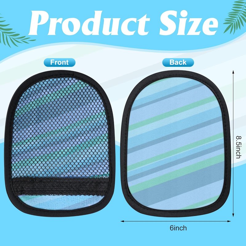 Sand Wipe Off Mitts - 2 Pcs Stripe Beach Sand Remover Cleaner | Perfect for Outdoor Activities & Travel