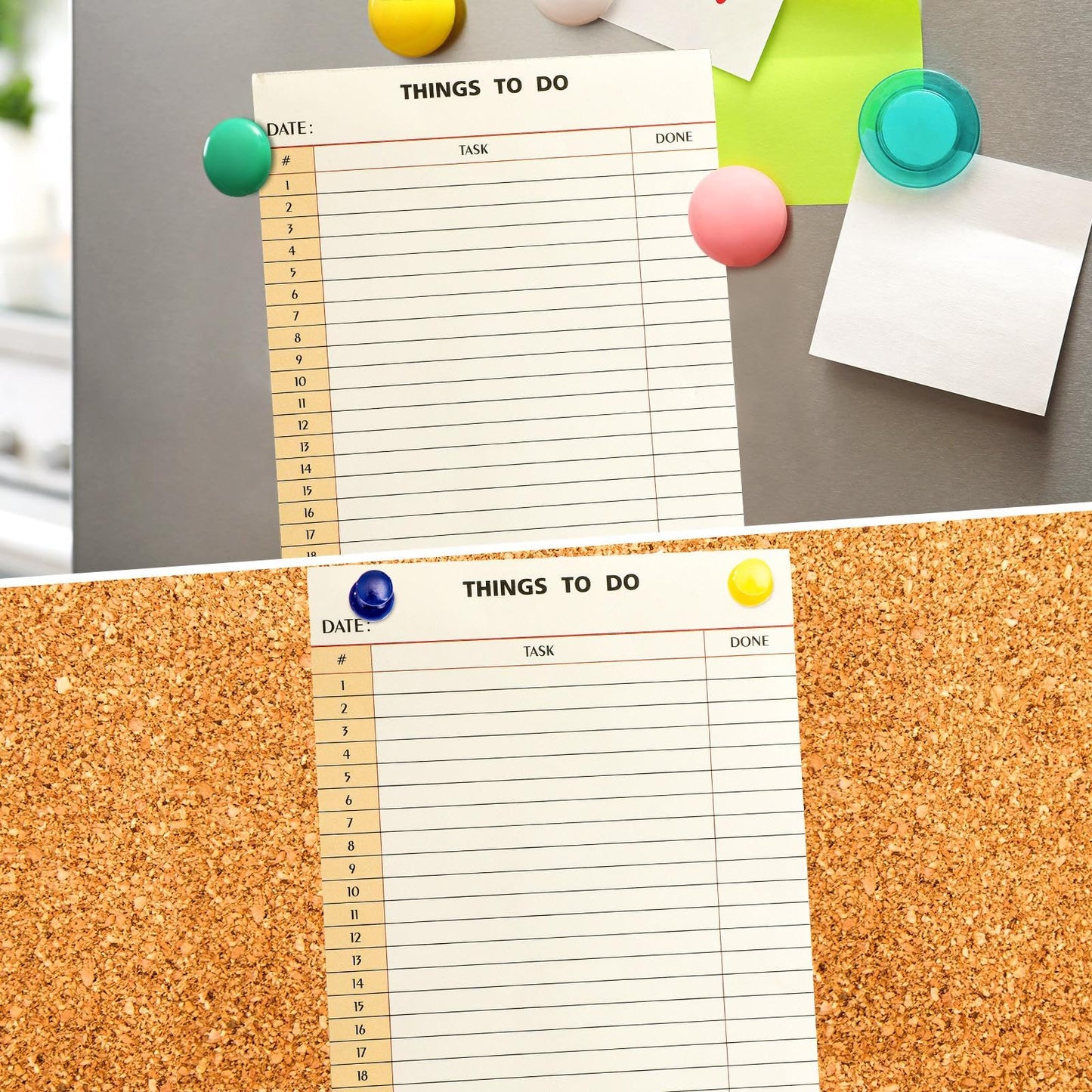 Spakon 300 Sheets Daily to Do List Notepad Notebook Library Card to Do Planner Checklist Memo Writing Pad Schedule Reminder Office Homework Planner for Task, 6" x 8(Retro,Beige)