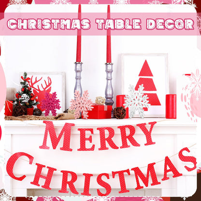 Bucherry 12 Pcs Wooden Snowflake Table Decor 3D Snowflake Tabletop Signs and Centerpiece for Frozen Party Christmas Xmas Winter Wonderland Decorations Home Office Mantel(White, Pink, Rose Red)