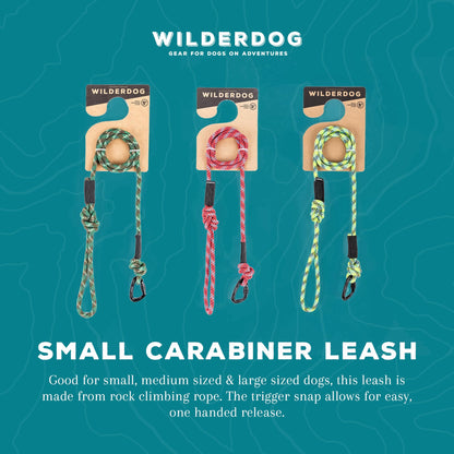 Wilderdog Climbing Rope Small Carabiner Dog Leash - Cascade - 5 ft