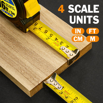 Tape Measure 16 ft, 2 Pack Easy Read Measurement Tape, Self-Locking Measuring Tape Retractable 1-Inch Wide x 16 ft