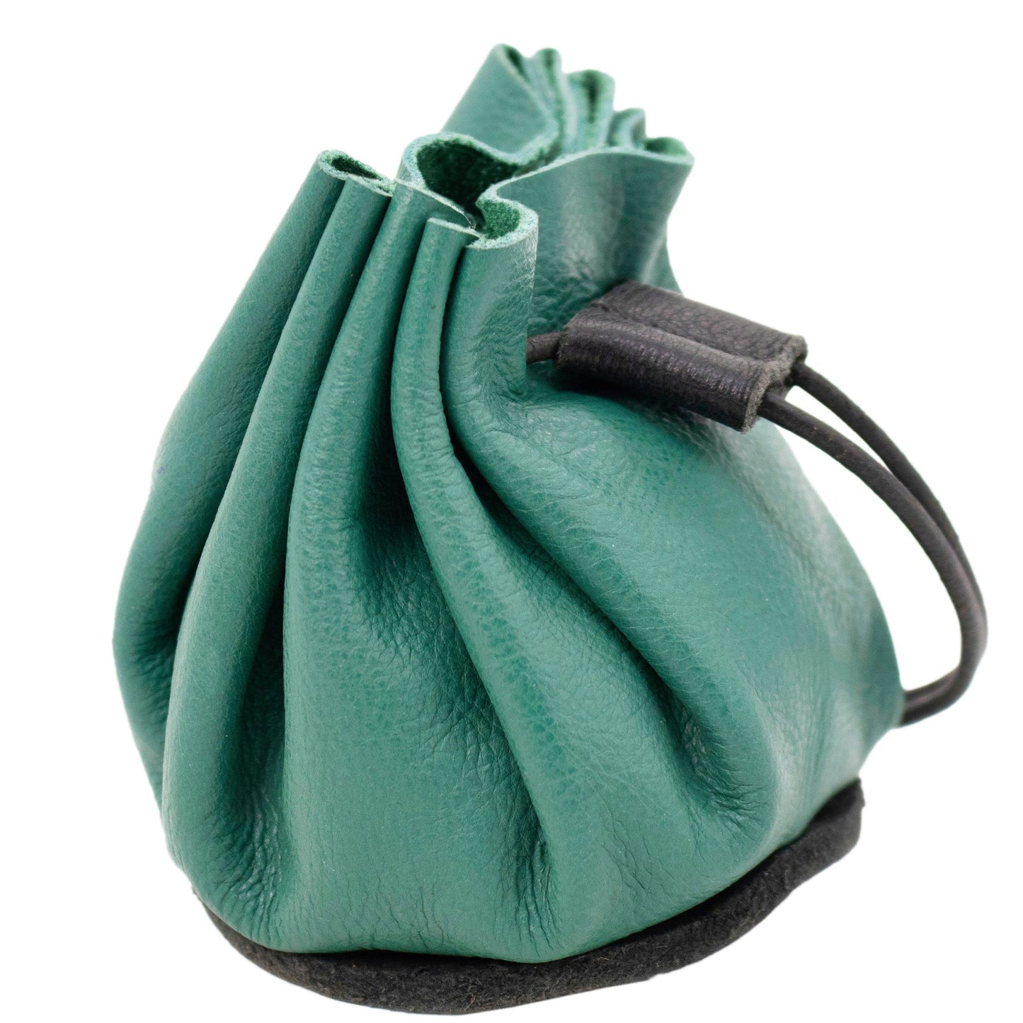 Medieval Drawstring Waist Pouch Viking Leather Pouch with 100% Suede Renaissance Cosplay Accessory for Medieval Events, LARP, SCA, Reenactment, Renfair - Green