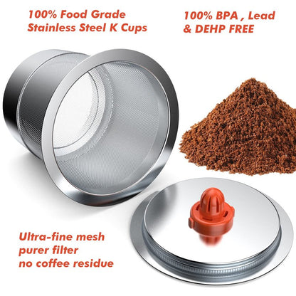 ACOFEM 2 Pack Reusable K Cups Pods for Keurig 1.0 & 2.0