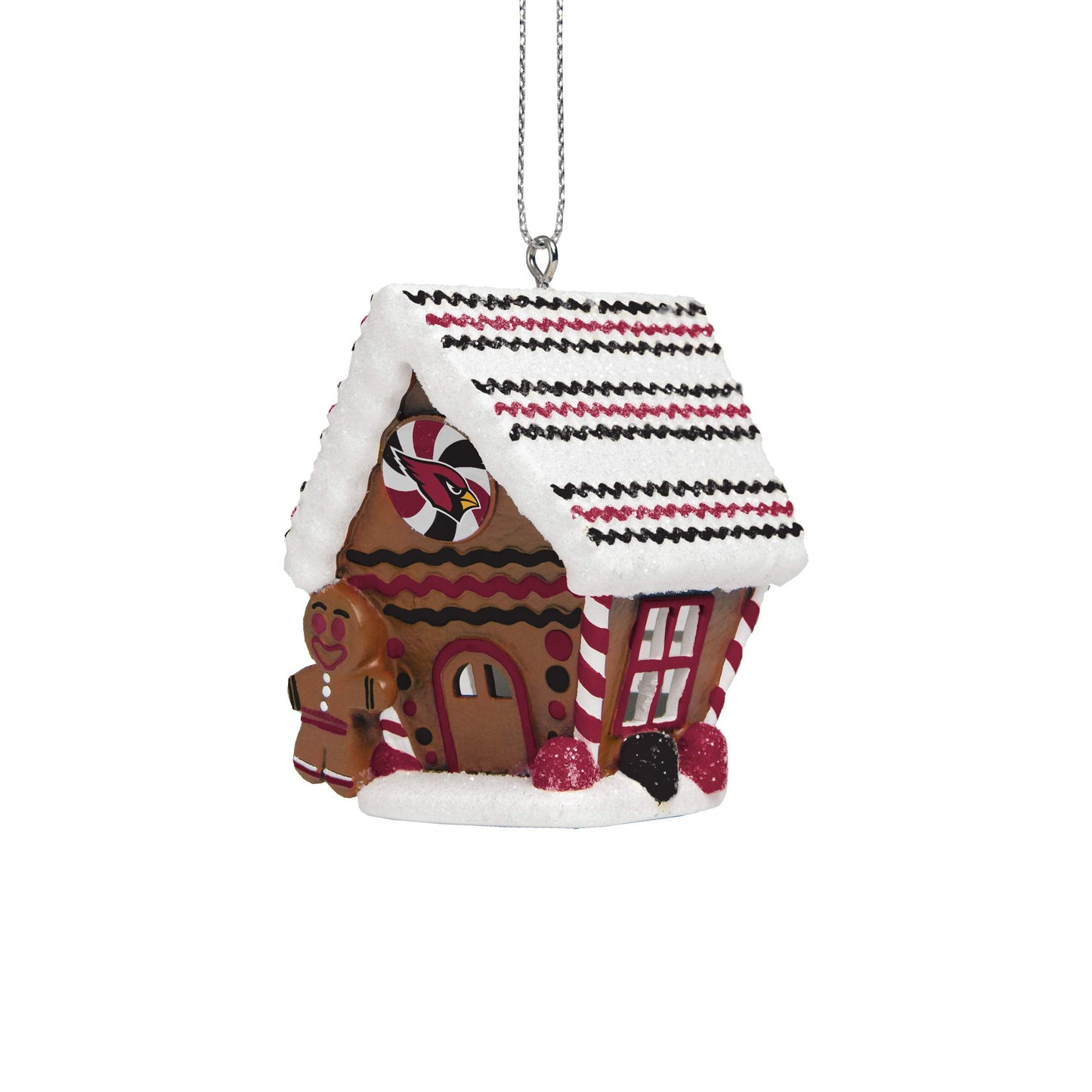 FOCO Arizona Cardinals NFL Gingerbread House Ornament, team color, one size (ABSONFGBHS)