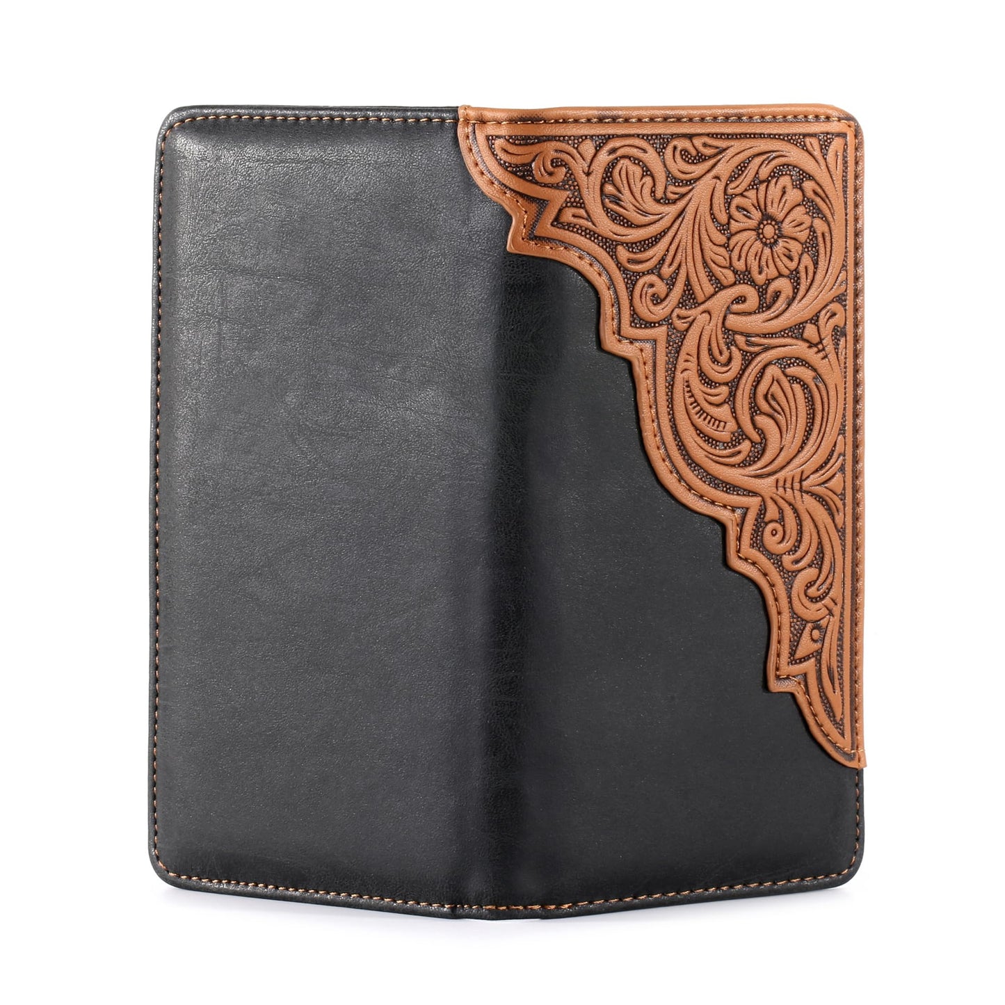 Montana West Western Wallet for Men Long Bifold Wallet with Card Slots RFID Blocking Cowboy Vintage Checkbook Wallet Gift for Men