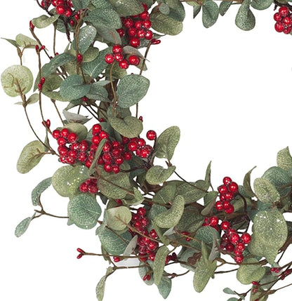 18 Inch Christmas Wreath Christmas Decorations with Berries Winter Wreath