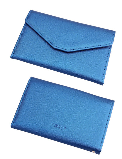 ZOPPEN Passport Holder Women/Men, Multi-purpose Rfid Blocking Travel Passport Wallet (Ver.4) Travel Essentials Tri-fold Document Organizer Holder, (#31 Honolulu Blue)