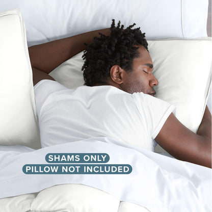 Bare Home Standard Pillow Sham Covers - Set of 2 - Premium 1800 Ultra-Soft Microfiber - Double Brushed - Stain & Fade Resistant - Bed Pillow Shams - Pillows Not Included (Set of 2, Cream)