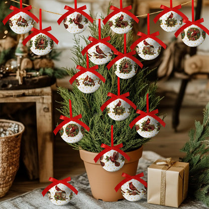Christmas Decor - Cardinal Christmas Tree Decorations Religious Jesus Hanging Ornaments Balls, Cute Decorations Ball 2.36 Inch for Xmas Tree Party Home Holiday，Xmas Gifts Set of 16Pcs