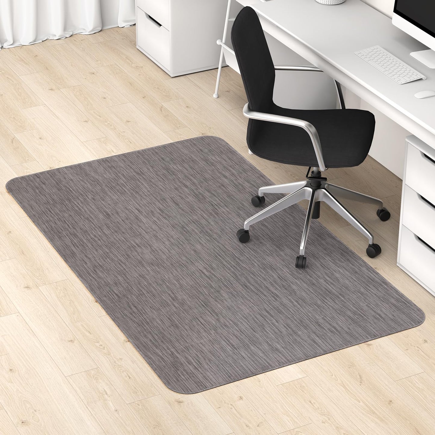 Blvornl Office Chair Mat for Hardwood Floor, 36" x 48" Desk Computer Chair Mat for Hard Wood and Tile Floor, Large Anti-Slip Hard Floor Protector Rolling Chair Mat, PVC Mat Desk Rug for Office Home