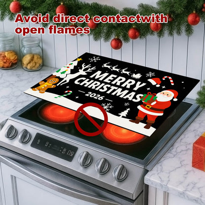 HOMETITUTE Nativity Scene Stove Top Cover 28x20 Inch Glass Top Protector Christmas Religious Kitchen Counter Mat Heat Resistant Silicone Cooktop Cover Holiday Decoration