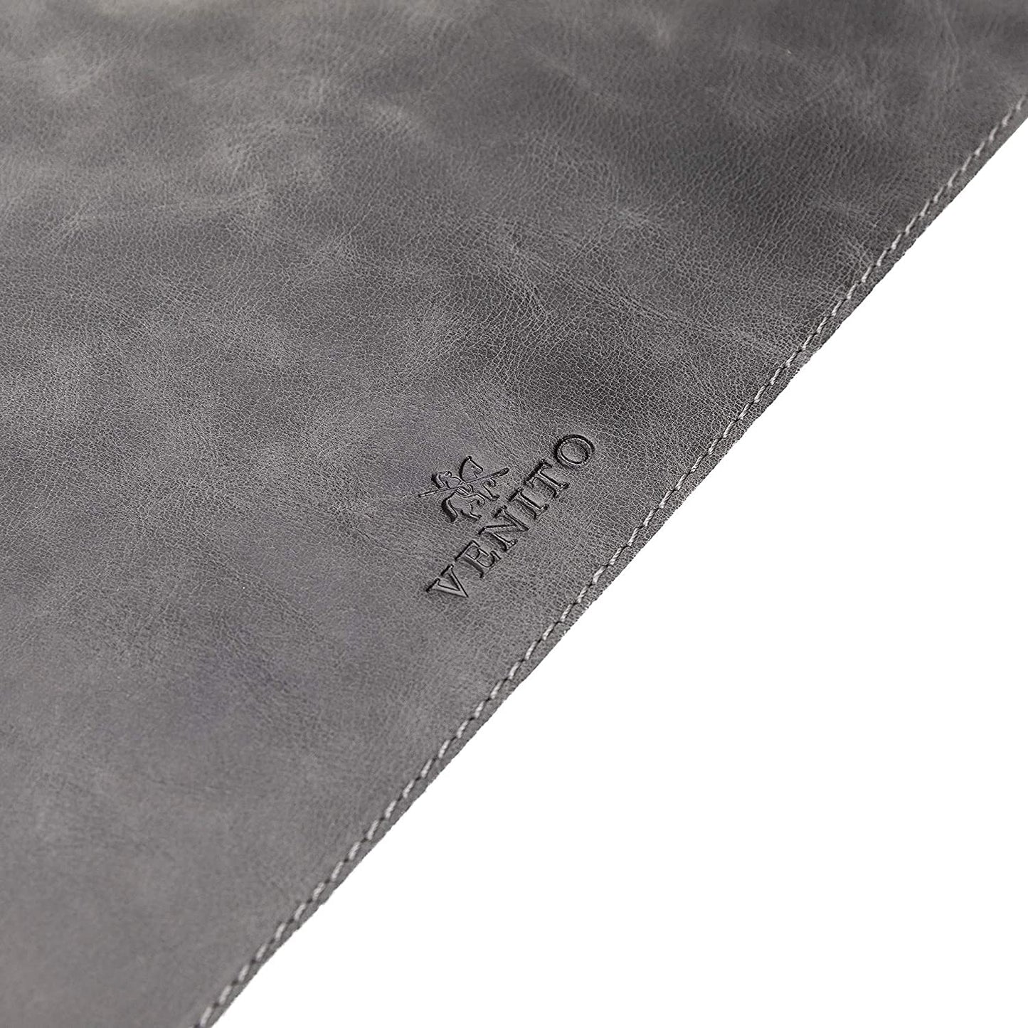 Venito Premium Leather Desk Pad Mat (31.5 X 14.6 inch) - Medium Desk Mat for Keyboard and Mouse Home Office Accessories (Faded Gray)*
