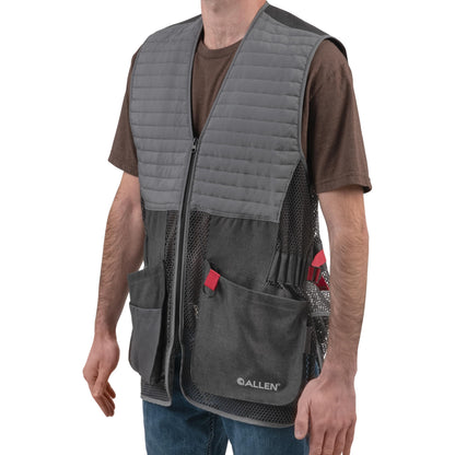 Allen Company Men's Competitor Shooting Vest – Mesh Vest with Moveable Shoulder Pad, Deep Pockets & Side Straps - Medium/Large