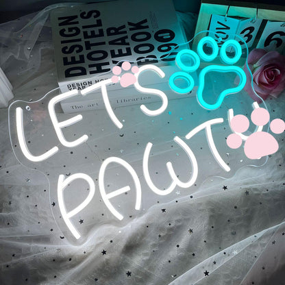 Let's Party Neon Sign, LED Neon Lights for Bedroom Wall Decor, Art Decorative Lights for Bachelorette Party, Engagement Party, Birthday Party, Living Room, Gamer Room Decor Aesthetic (Warm White)