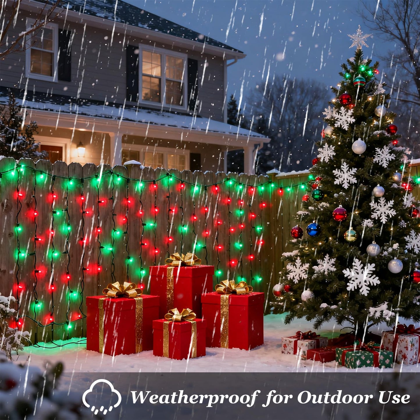 300 LED Red & Green String Lights, 75FT Green Wire Fairy Lights with 12 Modes Dimmable Timer, Spring Decorations for Home, Tree Lights Indoor for Spring Summer Birthday Party Christmas Decorations
