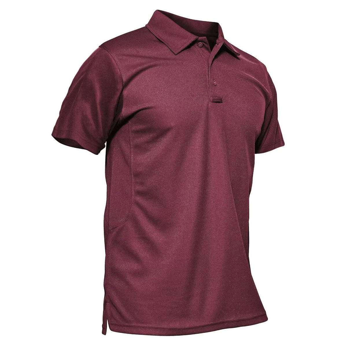 MAGCOMSEN Polo Shirts for Men Golf Shirts Quick Dry Collared Short-Sleeve Work Polo Performance Shirt Wine Red XXL