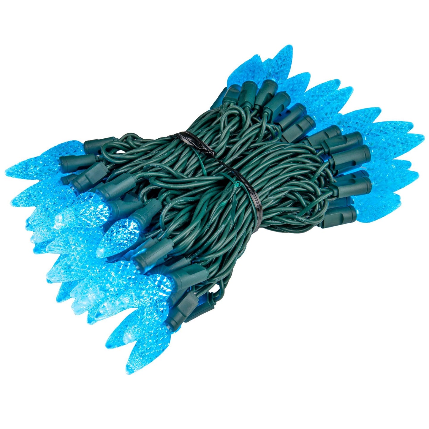 ‎‎‎Novelty Lights 24FT 70 LED C6 LED Christmas String Lights, Outdoor Christmas Tree Commercial Grade LED String Lights, Permanent Christmas Lights Outdoor Tree Decorations Outdoor (Teal)