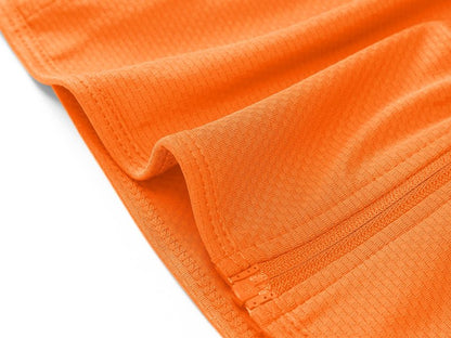 MAGCOMSEN Women's Long Sleeve Jackets Full Zip Lightweight UV Protection Hiking Shirts Athletic Jacket with Pockets Orange L