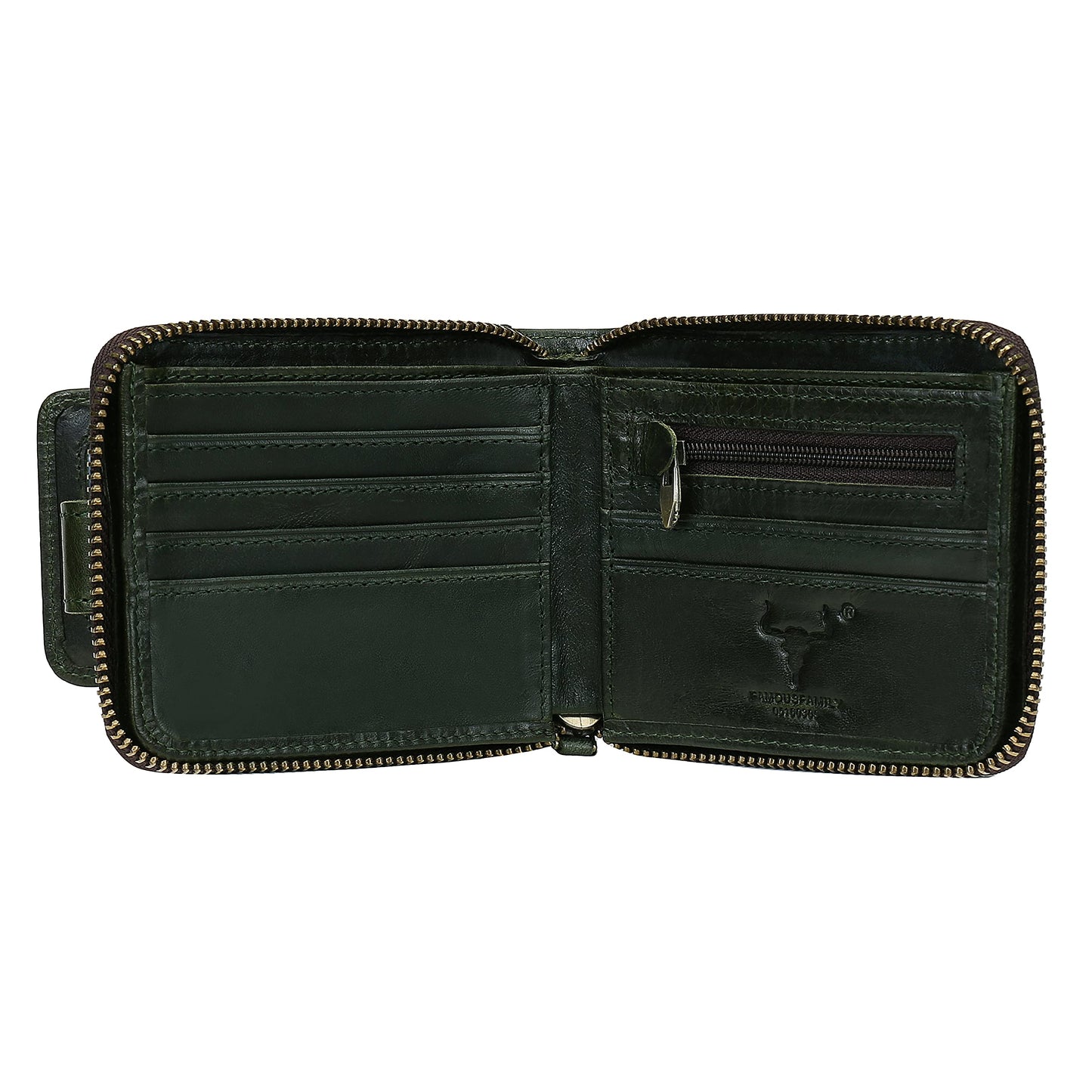 MING CLAN Leather RFID Blocking Bifold Wallet For Men With Zipper, Flap ID Window Zip Coin Pocket, Big Capacity Credit Card Holder For Travel