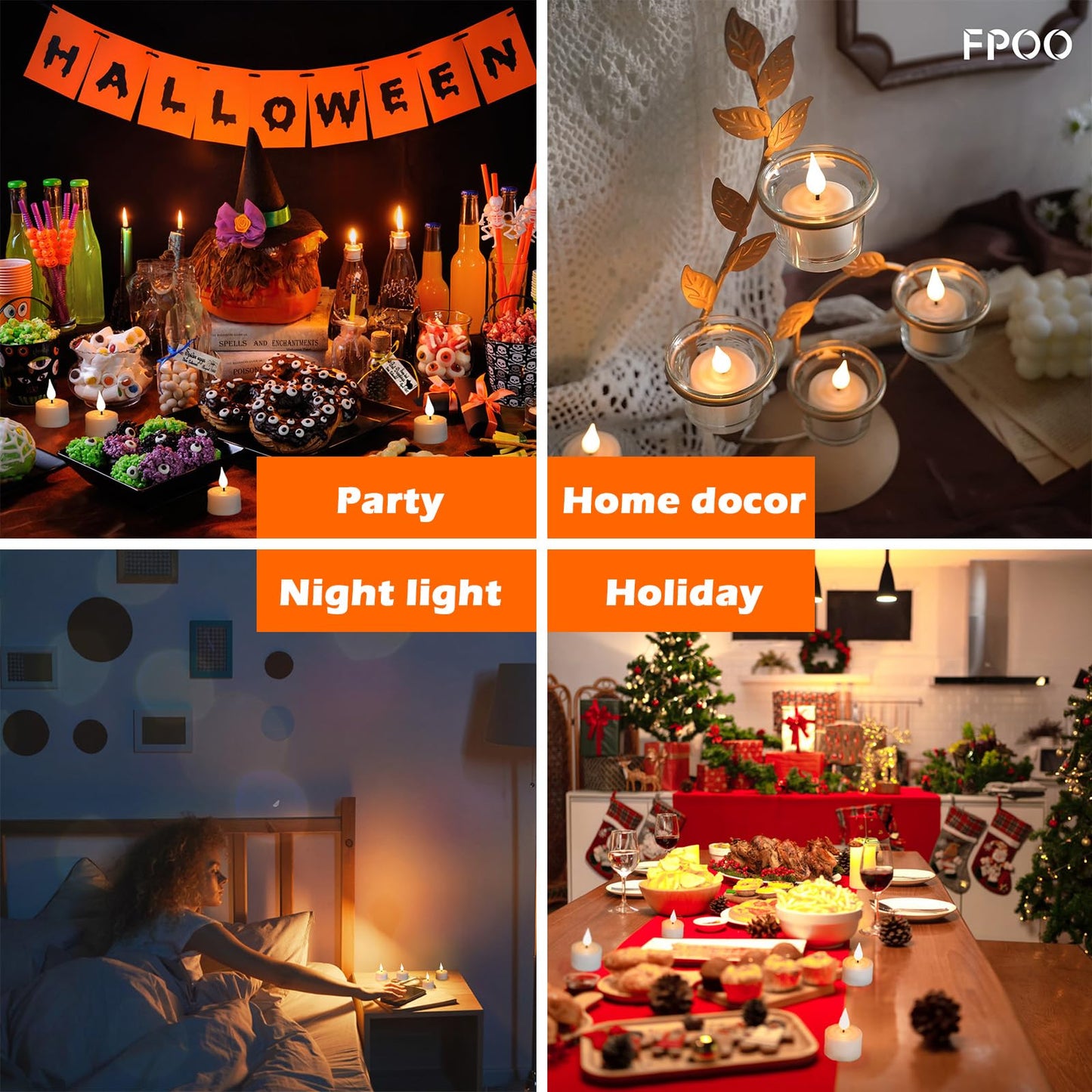 FPOO Rechargeable Tea Lights Candles with Remote Timer, 12 Packs Flameless Flickering led Tea Lights Votive Candles with USB Charging for Home Decor Centerpiece Christmas Wedding (2 inch)