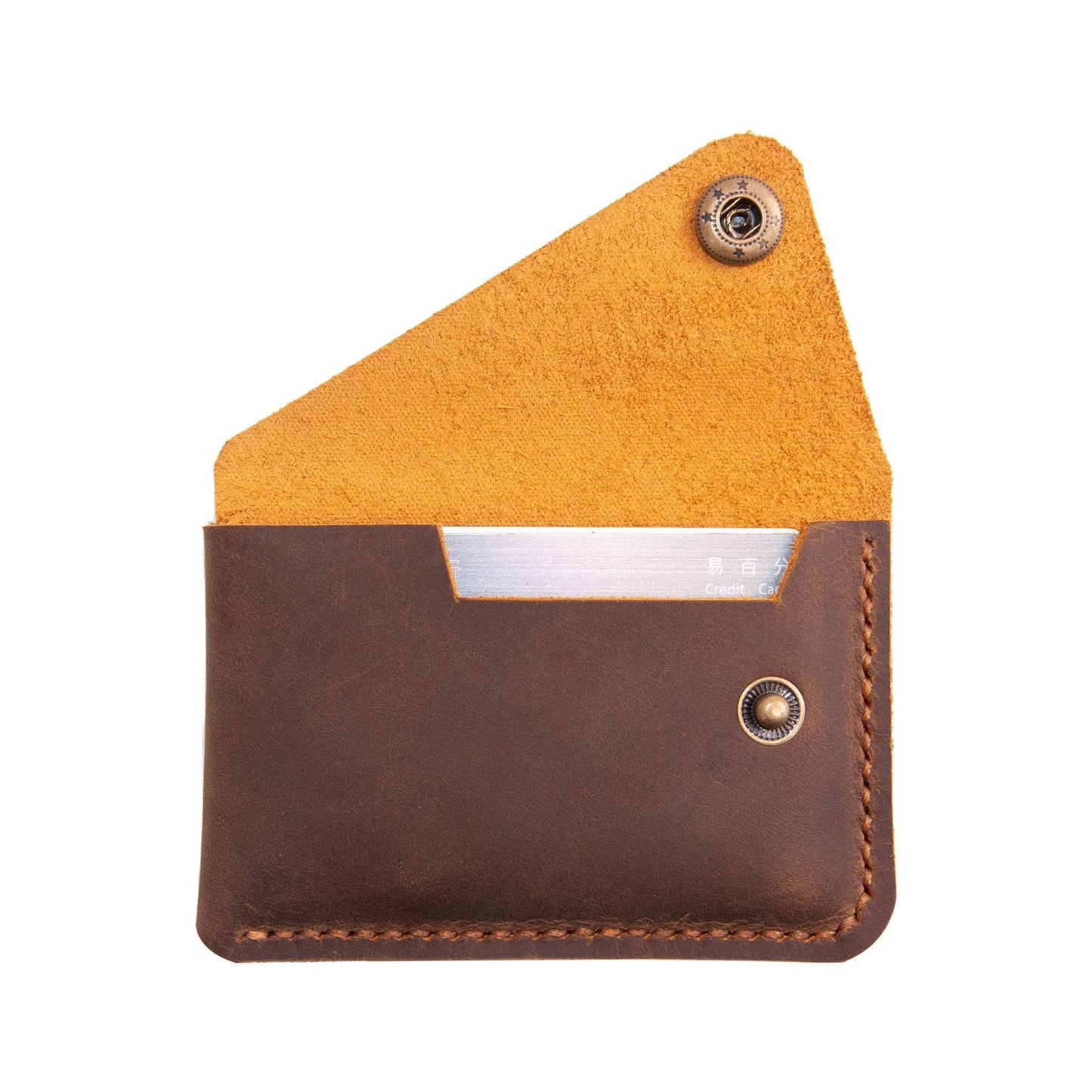 Turbosnail Leather Card Holder, Credit Card Wallet, Front Pocket Wallet, Slim Wallet, Cardholder Wallet, Credit Card Holder, Minimalist Wallet, Fathers Day Gift (Brown)